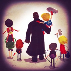failed-mad-scientist:  Andry Rajoelina art is amazing and it makes me smile Family Assemble - Nick Fury, The Black Widow, Hulk, Hawkeye, Iron Man, Thor and Captain America Magnetic Dad - Magneto, Polaris, Scarlet Witch and Quicksilver Wondermum - Wonder