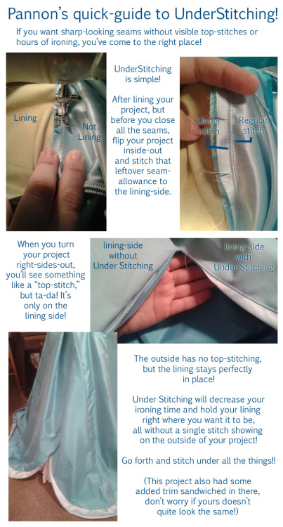 faidflourite: Quick guide to Under Stitching! I love this technique when I want to have a lining tha