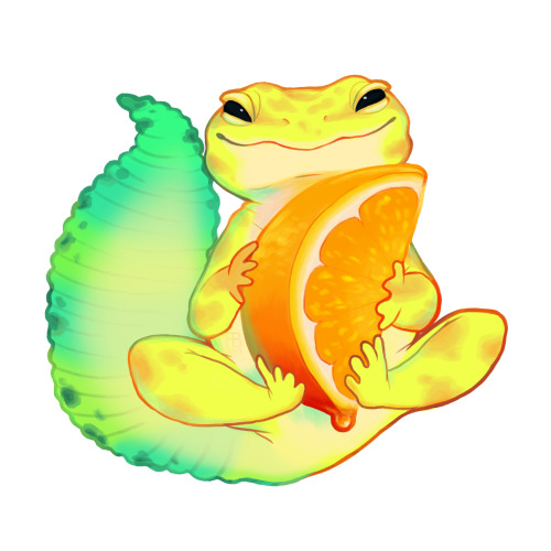 Good morning!I finished up this cute geck this morning. It’s a sticker on RedBubble~ http://ww