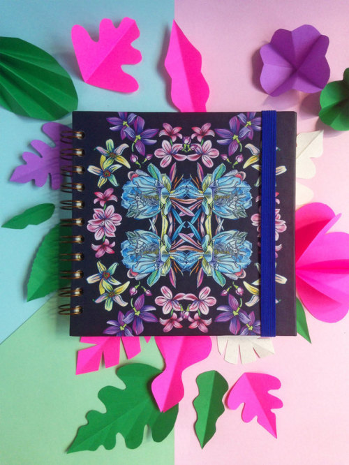 Floral Hardcover Notebook //CollageCR