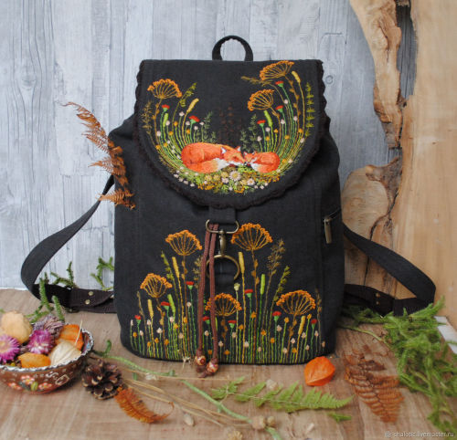 one-of-the-birds: snootyfoxfashion: Embroidered Backpacks from Julia Linen tale x / x / x / x /