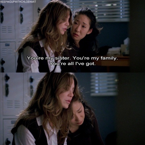 lalbadeisentimenti:  You’re my sister. You’re my family. You’re all I’ve