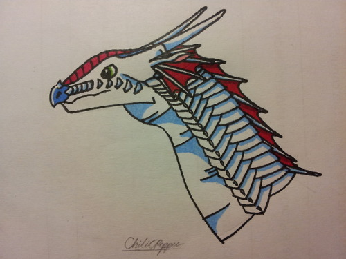 My AllWing OC, Emperor. Ironically, He Has No Powers Except For Breathing Fire If Warm Enough. Hes Petty