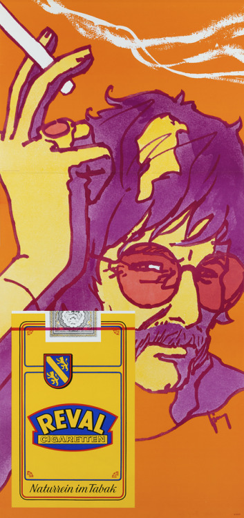 Gerd Grimm, poster design for german REVAL cigarettes, 1973. Badische Tabakmanufaktur Roth-Händle, L