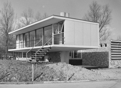 House (1951-53) built for himself in Rotterdam, the Netherlands, by Herman Haan
