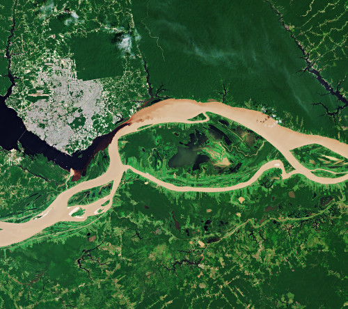 ConfluenceLook at this image and try to find the Rio Negro – my eyes actually skipped over it 
