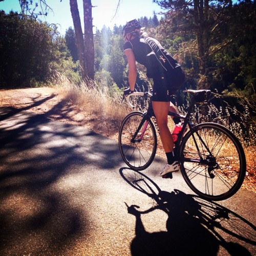 penguinforest: Good time chasing her around Tam today // #sfcyclingclub #rapha (at Alpine Lake)