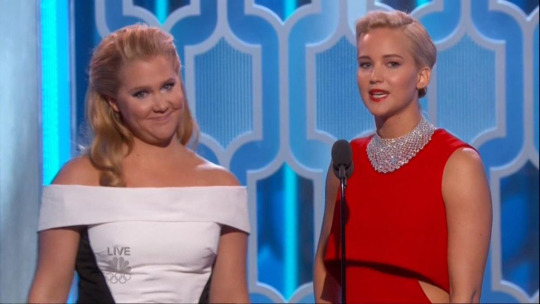 borkyno:  pastelgods:  Why does it look like Jennifer Lawerence is an annoying high school Principal who is yelling at class to stop using their cell phones and Amy Schumer the smug bitchy teacher who called her in?  @romanatrix 
