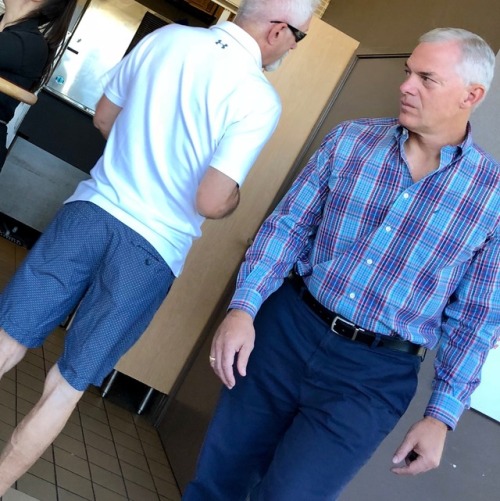 daddiesonthego: Serious Palm Springs Coffee Shop Daddy taking his coffee to go as he gets started wi