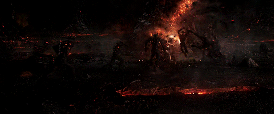 thorodinson:“Resolved to take Surtur’s severed head back to Asgard, Thor battles