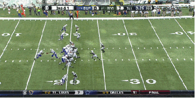 foxsports:  Sheldon Richardson was busy celebrating an apparent stop as Fred Jackson ran by him for a gain of 59 yards. 