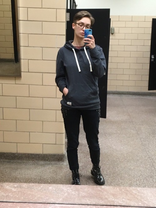 Wore a pretty basic outfit so everyone could scope my fresh cut