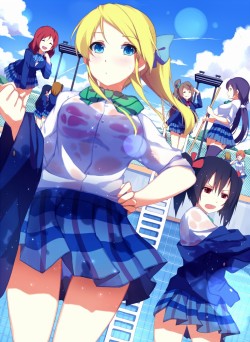 cute-girls-from-vns-anime-manga:    Summer Party ! by  リキ-ト   