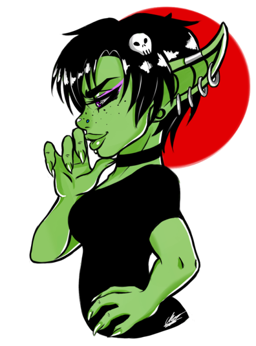 I made a new gobbo&hellip;.Her name is Rhezza and she’s gay