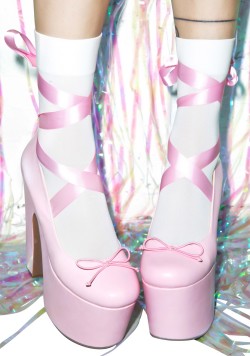 nymphetfashion:  nymphetfashion:  Sugarbaby Love On Pointe Platforms     Free Shipping Worldwide   