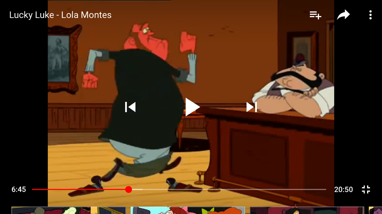 In this Lucky Luke episode, Lola Montes, the villain of this episode is humiliated