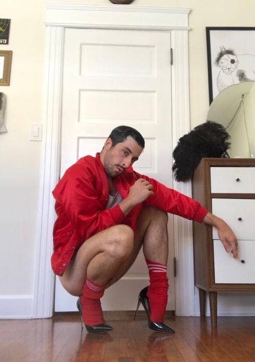 Muscle men in heels