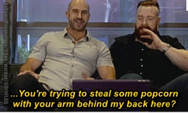 ledamemangociana:“By the way - it’s not good to have your head between Cesaro’s