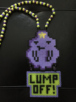 noisilyatomicpeace:  Lumpy Space Princess LSP Kandi Perler Bead Necklace - Free Bracelet!