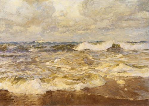 Surge, Carl Becker (1862 - 1926) - Oil on Canvas -