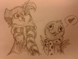 azula-griffon:  Birdies in scarves.  x3