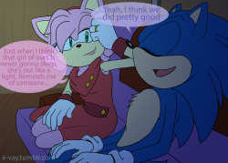 e-vay:Uh-oh, Sonic being a romantic?! A sort