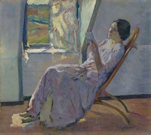 huariqueje:Country Stay  -   Eugen Spiro , 1906German, 1874-1972Oil on board, 52 x 58.3 cm. (20.5 x 