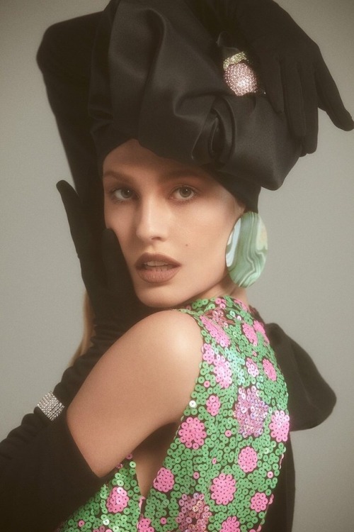 ladolcevitabella:Nadja Bender Goes Glam For Vogue Arabia July-August 2018