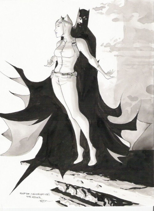 comicbookwomen:  Batman and Catwoman-Dustin Nguyen 