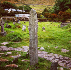 irisharchaeology:    An ogham stone, Kilmalkedar,