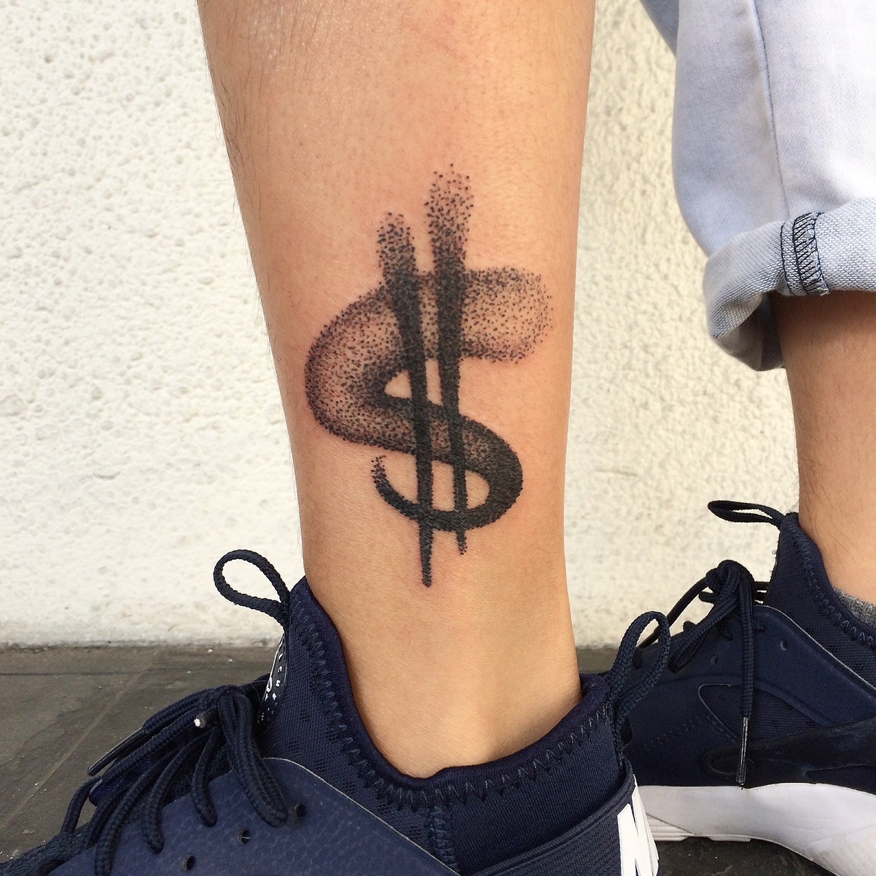 Tattoo uploaded by Hannah Belle  Dollar sign tattoo Money Black and grey   Tattoodo