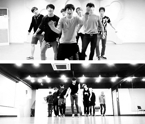 yksj:  Minhyuk in the middle  