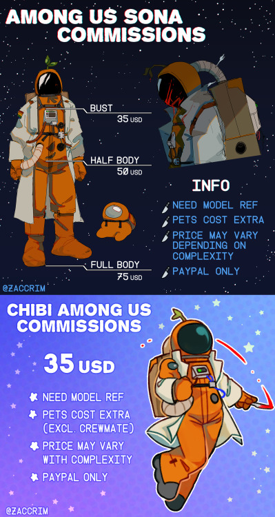 Hey everyone I&rsquo;m doing some among us sona commissions! dm if you&rsquo;re interested! Rb&rsquo