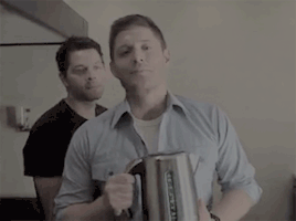 puppycastiel:  Dean having to sell a fancy kettle on the Home Shopping Network when