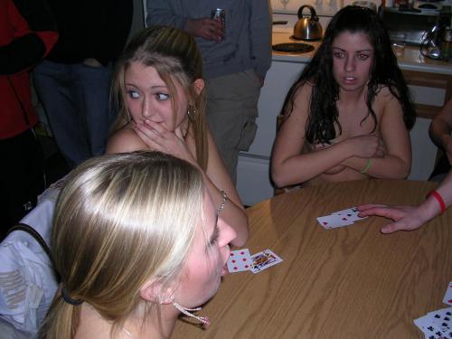A small-group strip poker game gets interrupted by a lot of people, to the embarrassment of three to