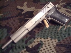 gunrunnerhell:  AMT Automag IV As you can see on the photo of the slide, this Automag IV is one of the rarer variants chambered in 10mm Magnum. This is a larger, longer cartridge than the already devastating 10mm Auto. AMT didn’t make many of these