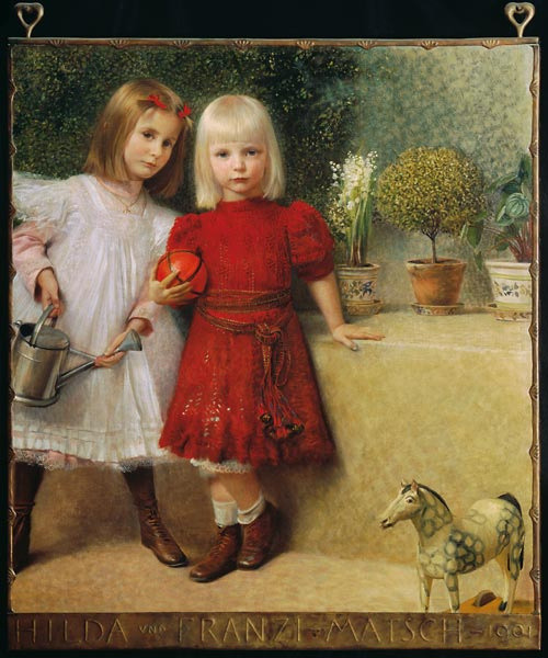artcnouveau:  Franz Matsch - Hilda und Fanzi Matsch 1901 