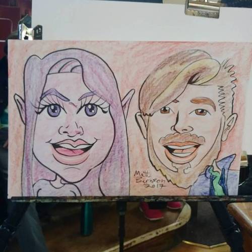 Drawing caricatures at Memorial Hall in Melrose!  #art #drawing #caricatures #artistsontumblr #artistsoninstagram #melrose #melroseartsfestival #ink #portrait #artstix #prismacolor  (at Melrose Memorial Hall)