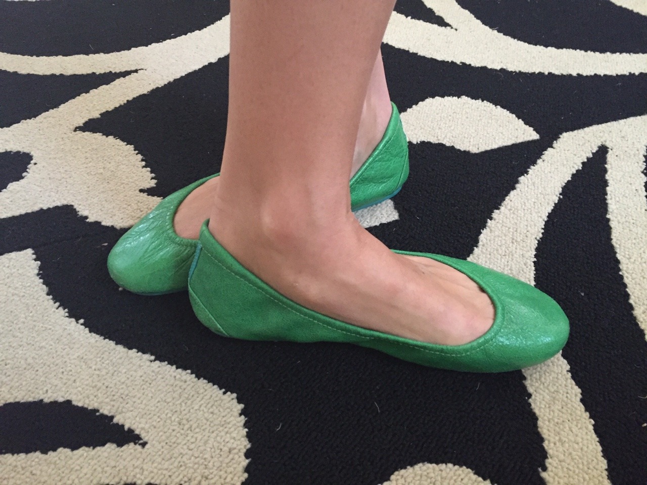 041415. kelly green ballet flats. - Wearing All The Shoes