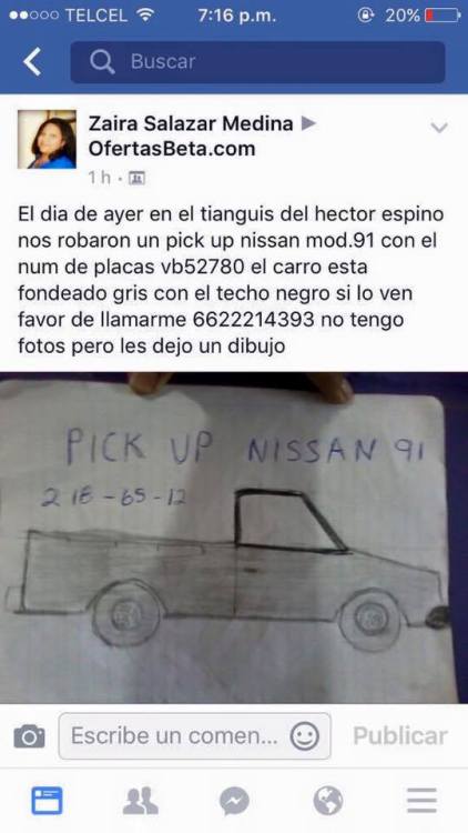 lapinchecanela:    La Sra se estacionó en un lugar prohibido y pues se lo llevó la grúa.     Donde lo vieron por última vez… Nos resultó vaguito el ladrón…  Que está con las llantas ponchadas..O cruzando la avenida¡Ya hay un sospechoso!Alguien