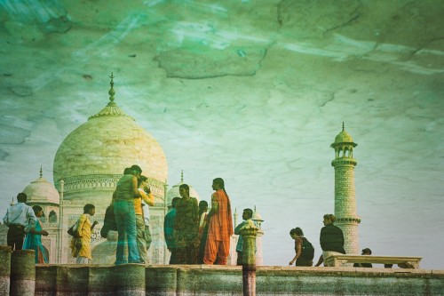 Taj Mahal 6/9⁠
Reflection of the Taj Mahal in the water of the...