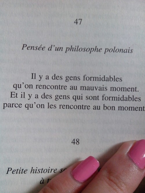 hitcheette:#InLove Lu dans La Delicatesse, petit livre bien sympathique et plaisant à lire.  Proverb