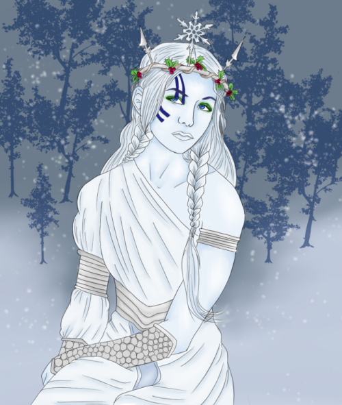 skadi-too-hottie: My Snow queen, my ice queen, my Christmas Skadi~ Please don’t repost or use 
