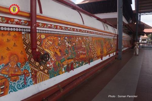 New murals at Guruvayur Krishna temple, Kerala, photos by Soman Panicker