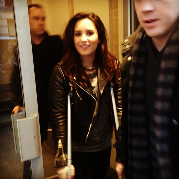dlovato-news:  Demi in London earlier today 