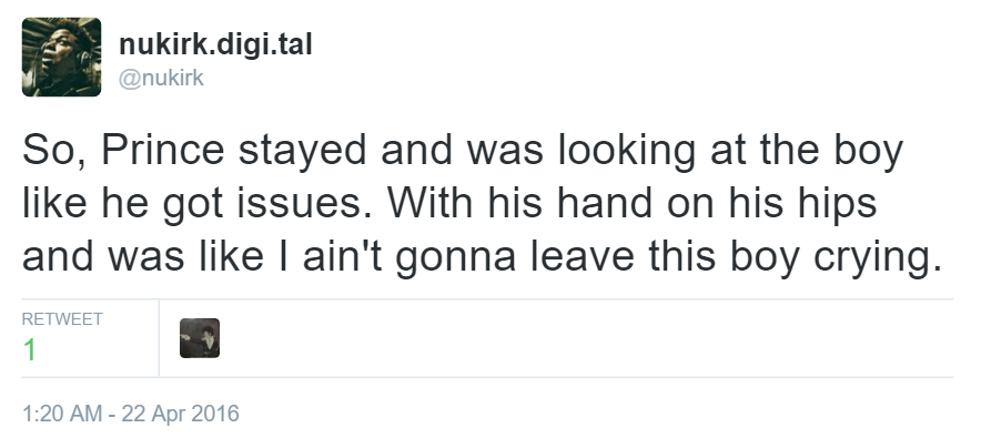 dynastylnoire:  nukirk:  So, I was reading Prince stories from celebrities. The more