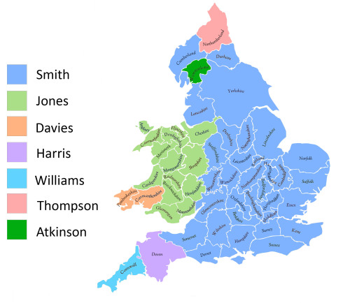 mapsontheweb:
“ Most common surnames in England & Wales from the 1881 census.
Read More
”