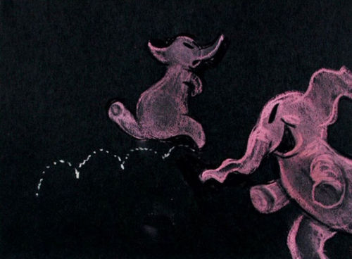 skunkandburningtires: Original storyboards for the ‘Pink Elephants’ sequence from Walt Disney’s Dumbo (1941). 