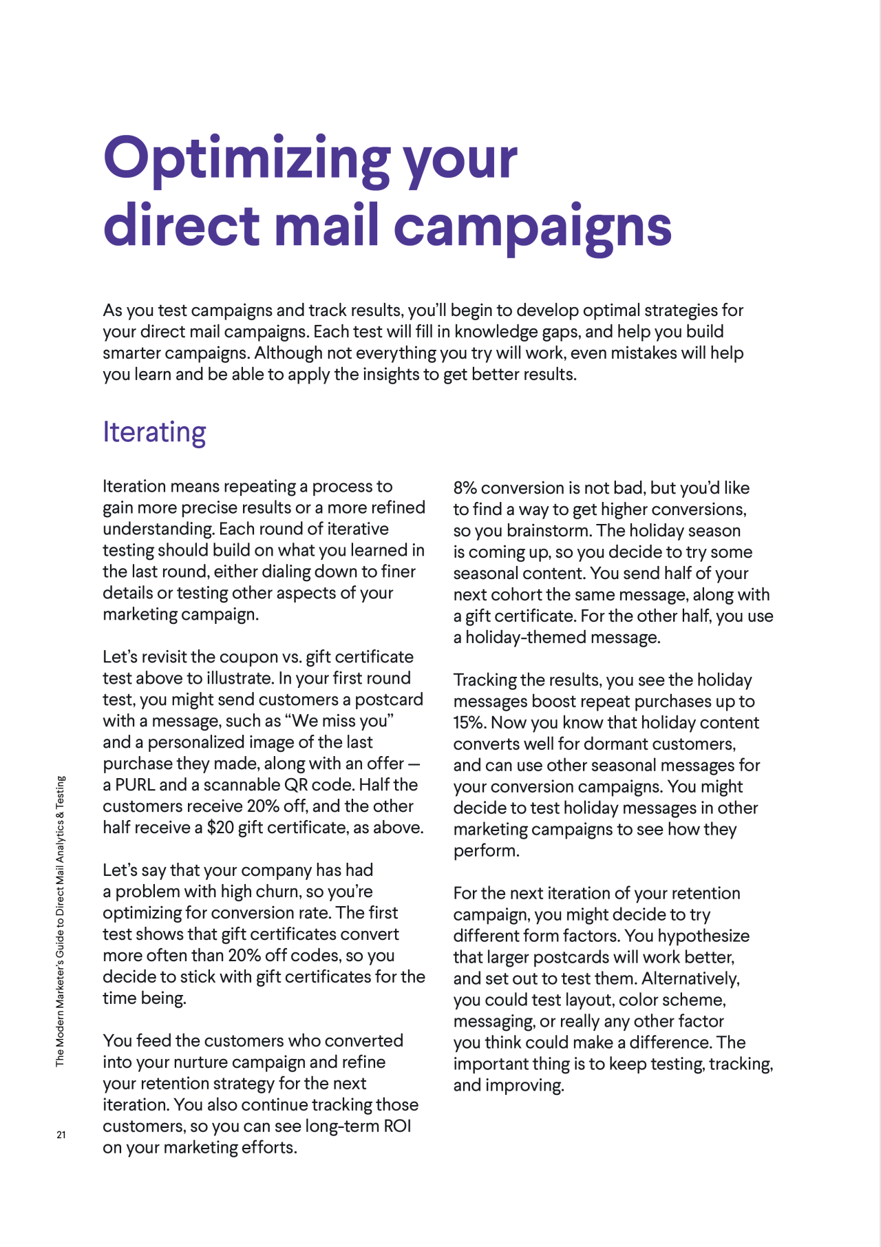 how to track direct mail marketing