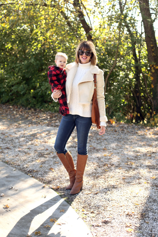 Shearling Jacket, SAHM outfit